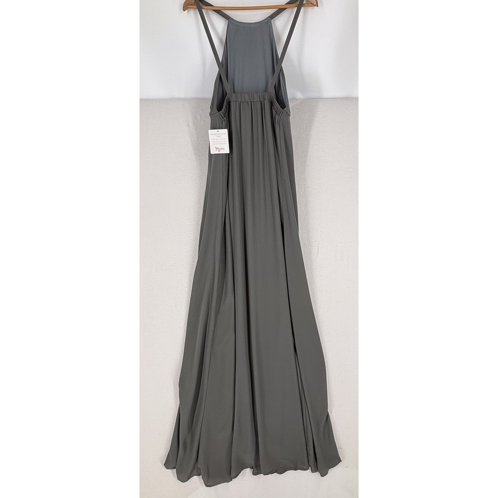 Show Me Your Mumu Amanda Open Back Maxi Dress Soft Charcoal Size Large Wedding - Picture 3 of 8